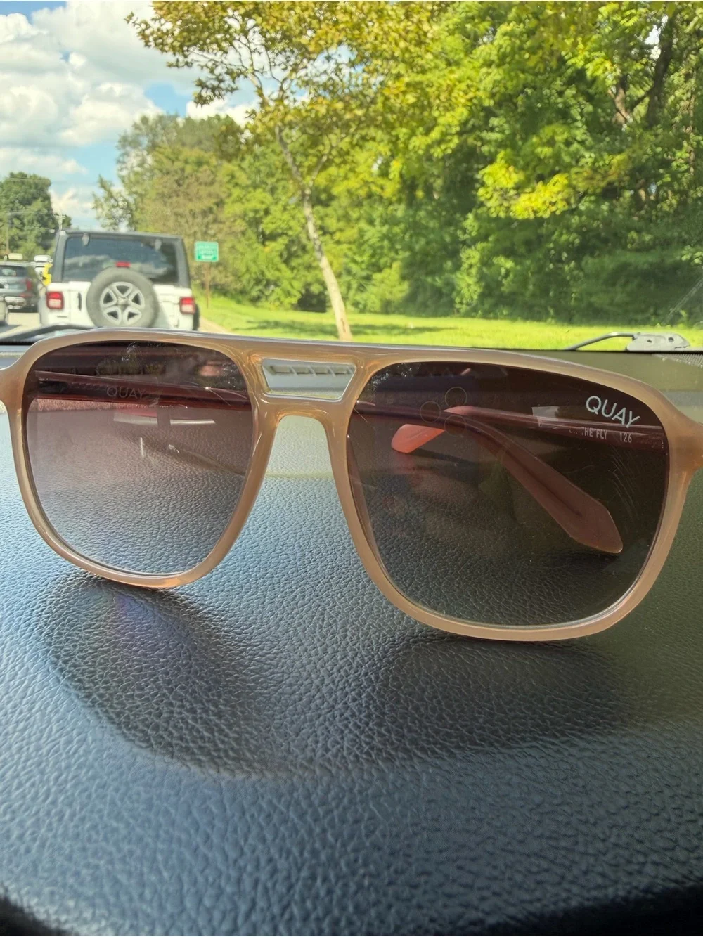 Quay Oversized Translucent Sunglasses with Gradient Lenses